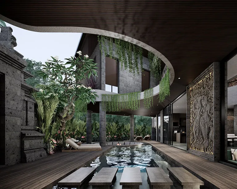 Courtyard pool at The Sanctuary, Tranquility Bali